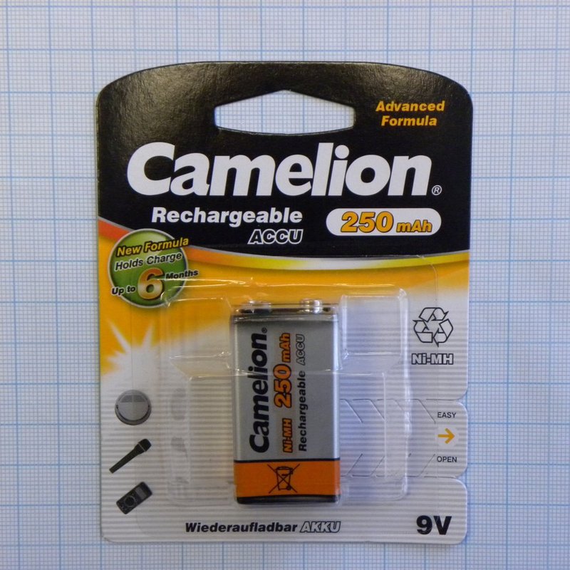 Аккумулятор КРОНА 250мАч 9В Camelion Camelion