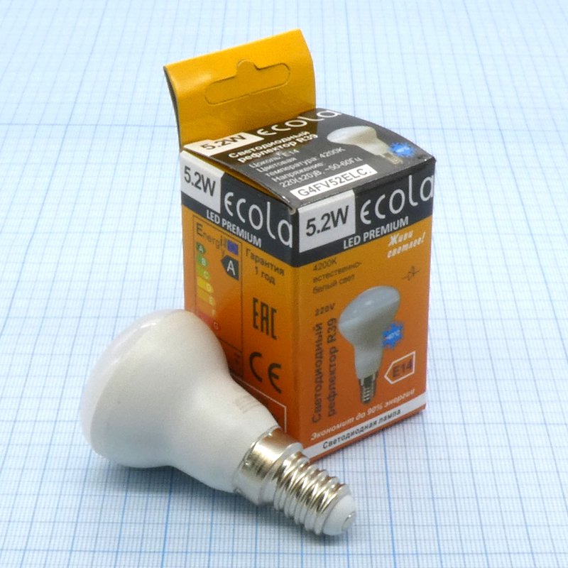 Лампа LED Ecola 5.2W хол (216) Ecola