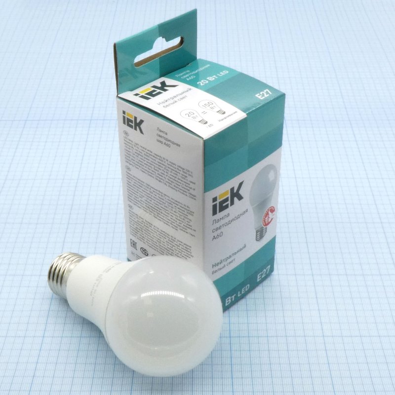 Лампа LED IEK 20W хол (247) IEK