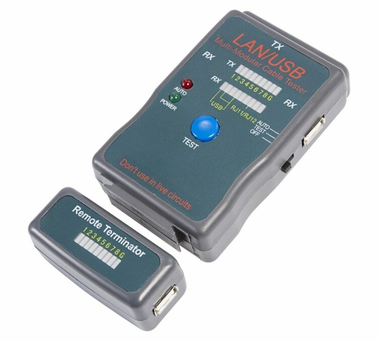 Тестер кабеля универсальный RJ-45+USB 25 Rexant