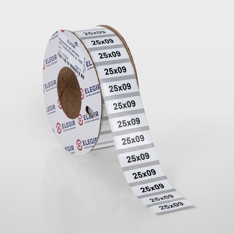Маркировочная наклейка NPP-25х09-W белая (уп. 3000 шт.), 11625090 Элегир Маркинг