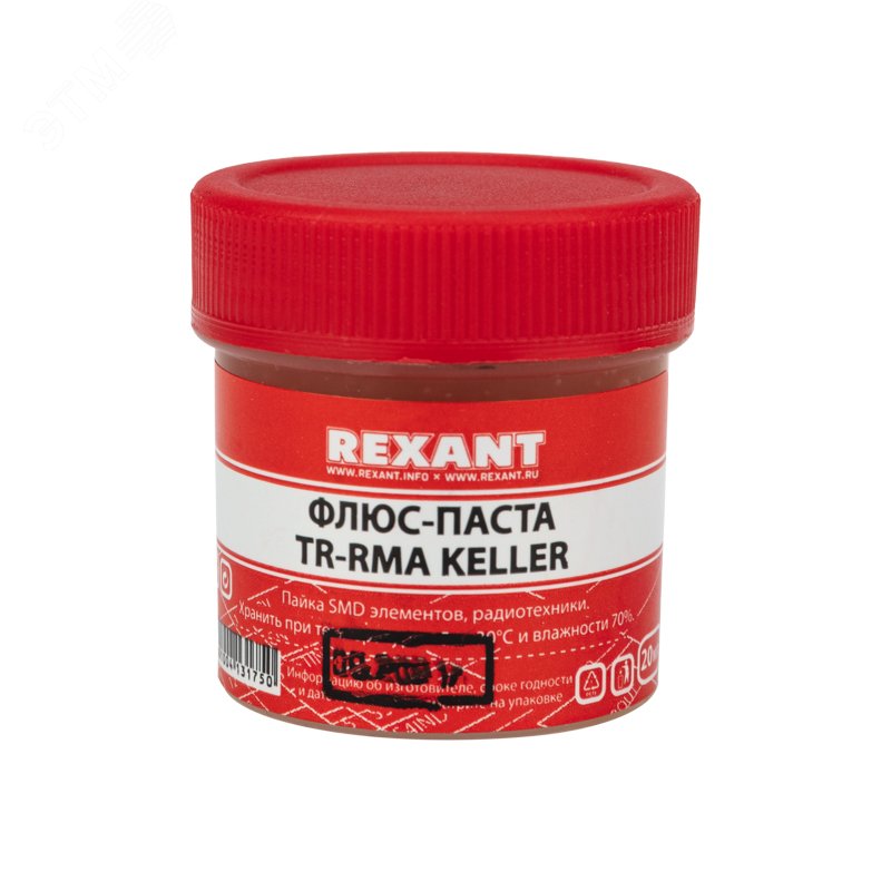 Флюс-паста TR-RMA KELLER, 20 мл, банка Rexant