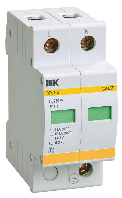 Ограничитель перенапряжения ОПС1-C 2P MOP20-2-C IEK