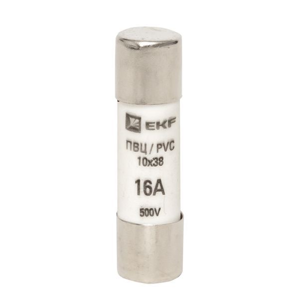 Вставка плавкая цилиндрическая ПВЦ 10х38 16А pvc-10x38-16 EKF