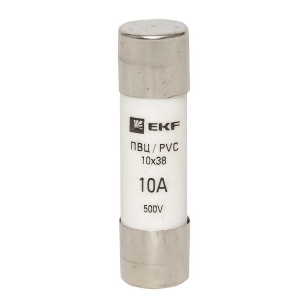 Вставка плавкая цилиндрическая ПВЦ 10х38 10А pvc-10x38-10 EKF