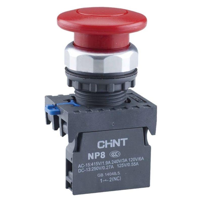 Кнопка "Грибок" NP8-11M/14 d40мм 1НО+1НЗ IP65 с самовозвратом красн. 667265 Chint