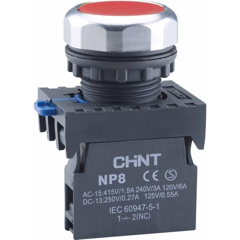 Кнопка управления NP8-01BN/4 без подсветки красн. 1НЗ IP65 CHINT 667231 Chint
