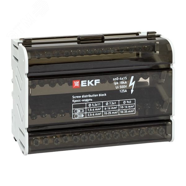 Шина нулевая в корпусе 4х15 sn0-4x15 EKF
