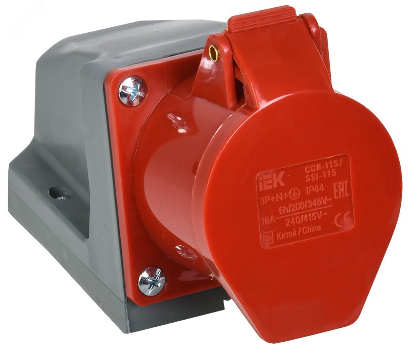 Розетка ОП ССИ-115 16А 3P+PE+N 380В IP44 IEK PSR12-016-5 IEK