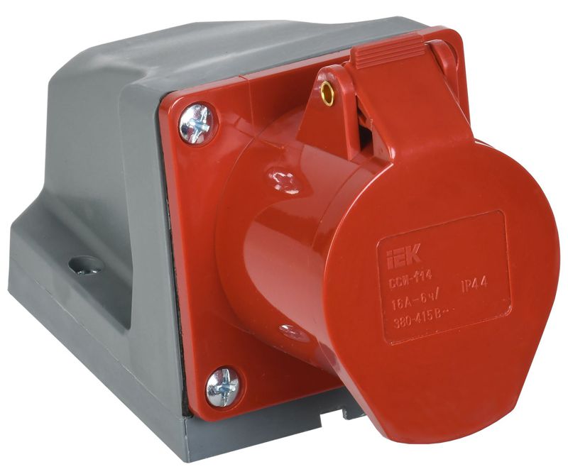 Розетка ОП 16А 380В 3P+PЕ ССИ-114 IP44 PSR12-016-4 IEK