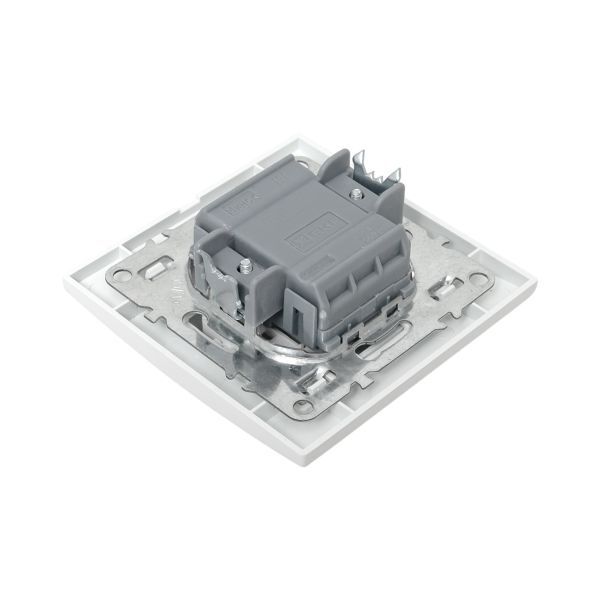 Выключатель 1-кл. СП Минск 10А IP20 с индикатором бел. Basic ERV10-121-10 EKF