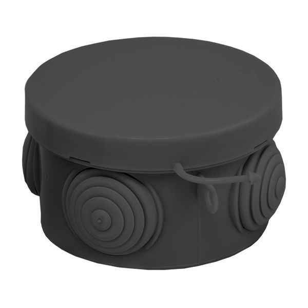Коробка распаячная КМР-040-038 с крышкой 65х40 4 мембранных ввода IP54 черн. plc-kmr-040-038-b EKF