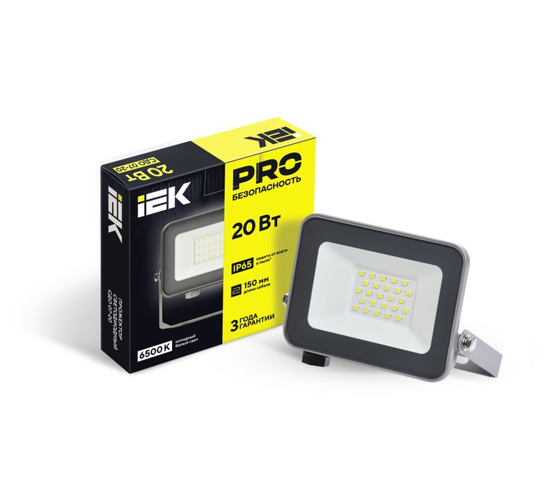 Прожектор светодиодный СДО 07-20 20Вт 6500К IP65 сер. LPDO701-20-K03 IEK