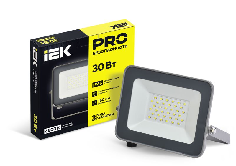 Прожектор светодиодный СДО 07-30 30Вт 6500К IP65 сер. IEK LPDO701-30-K03 IEK
