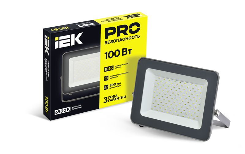 Прожектор светодиодный СДО 07-100 100Вт 6500К IP65 сер. IEK LPDO701-100-K03 IEK