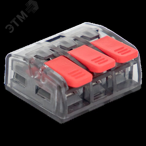 Клемма строительно-монтажная СМК 221-413 3-проводная 0.2-4кв.мм PROxima plc-smk-221-413 EKF