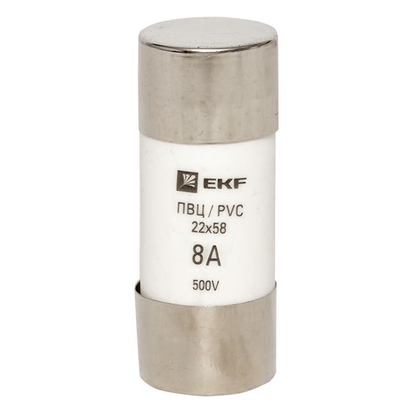 Вставка плавкая цилиндрическая ПВЦ 22х58 8А pvc-22x58-8 EKF
