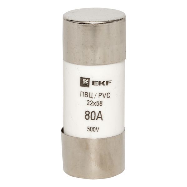 Вставка плавкая цилиндрическая ПВЦ 22х58 80А pvc-22x58-80 EKF