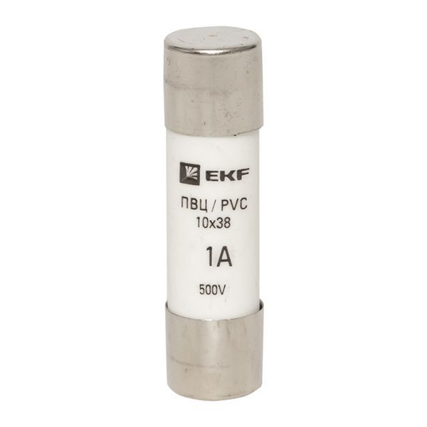 Вставка плавкая цилиндрическая ПВЦ 10х38 1А pvc-10x38-1 EKF