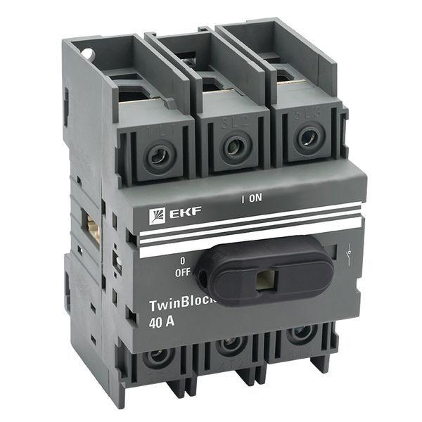 Рубильник 3п 40А с рукояткой управления для прямой установки TwinBlock tb-40-3p-f EKF