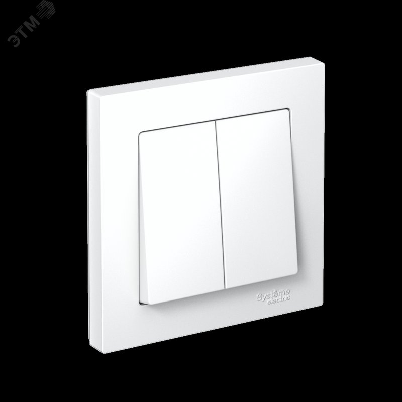 Выключатель 2-кл. СП AtlasDesign 10А IP20 (сх. 5) 10AX в сборе бел. SE ATN000152 Systeme Electric