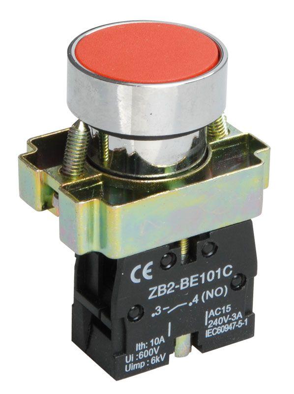 Кнопка LAY5-BA41 без подсветки красн. 1з BBT60-BA-K04 IEK