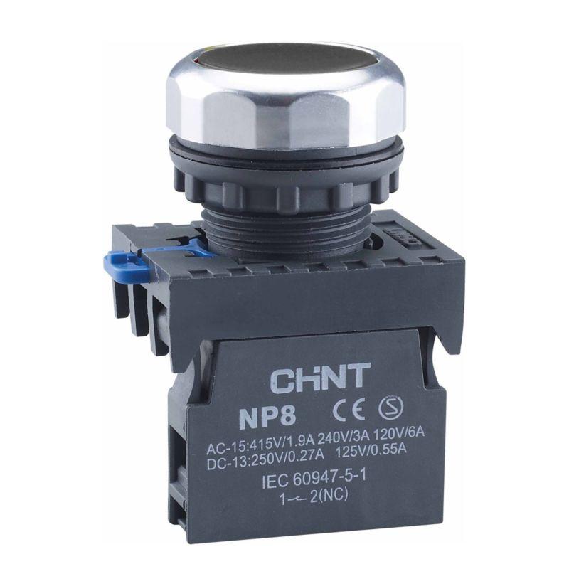 Кнопка управления NP8-10BN/2 без подсветки черн. 1НО IP65 578647 Chint