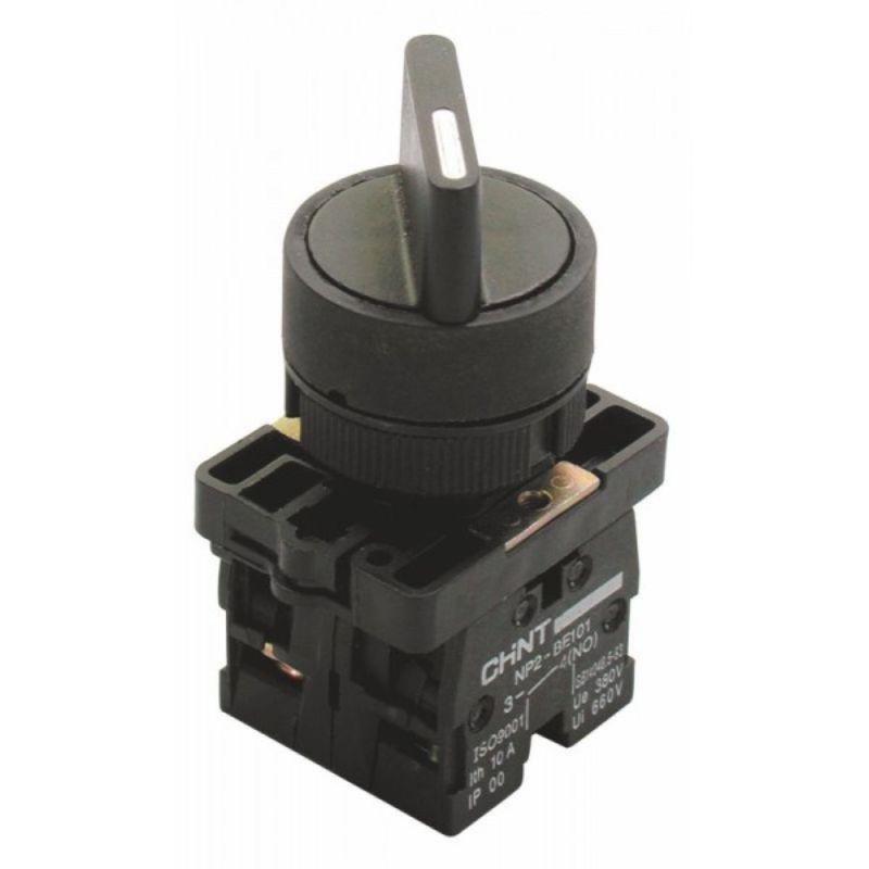 Переключатель NP2-ED25 2 положения фиксацией 1НО+1НЗ IP40 574100 Chint