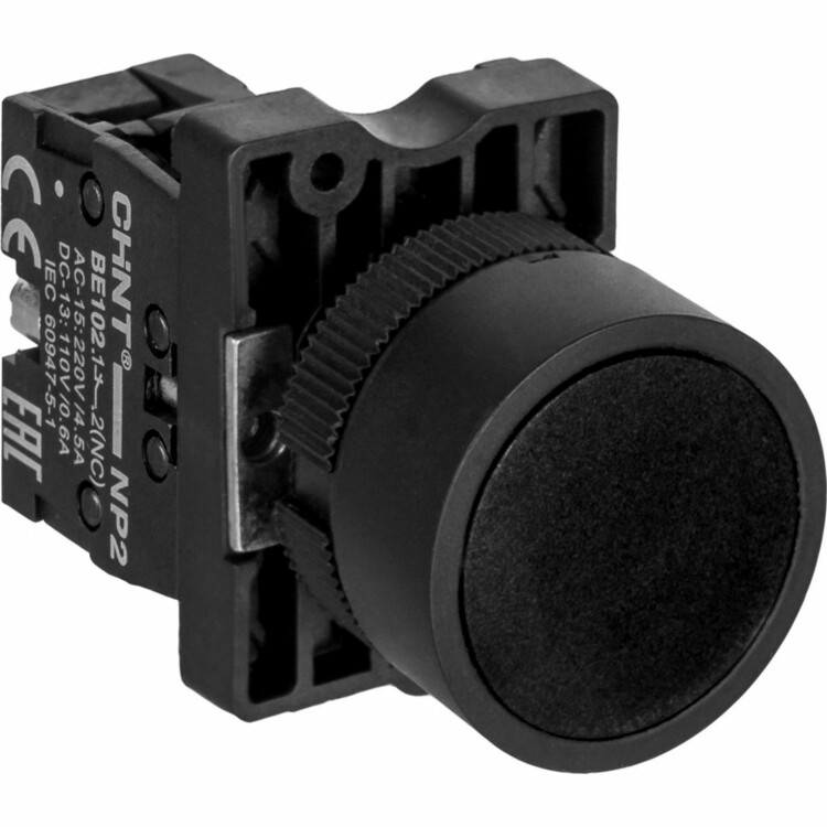 Кнопка управления NP2-EA21 без подсветки 1НО IP40 черн. 574084 Chint