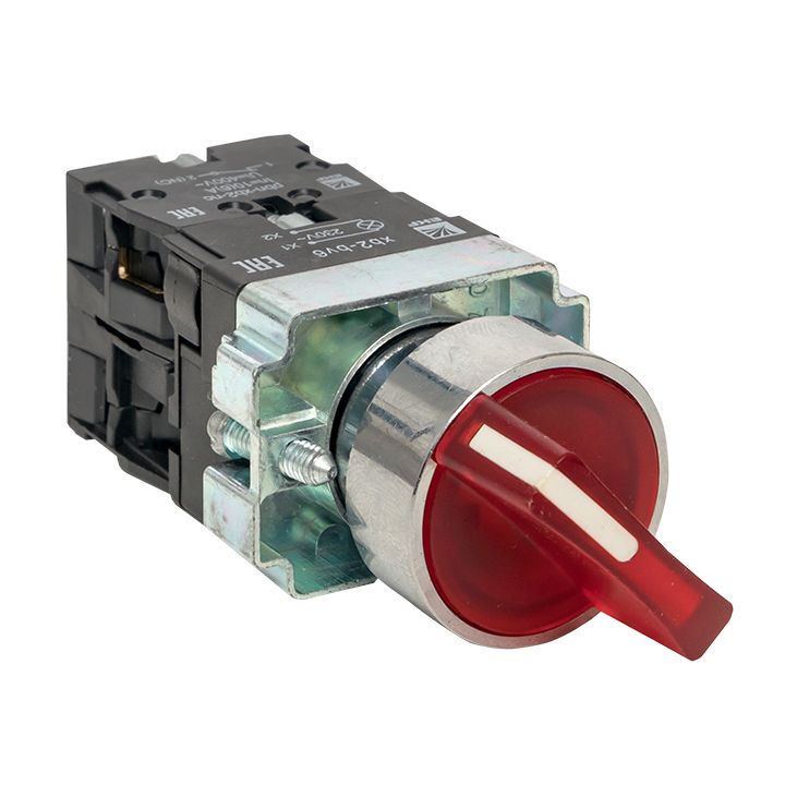 Переключатель BD21 2P c красной подсветкой 230В NO PROxima xb2-bk21-r-230 EKF