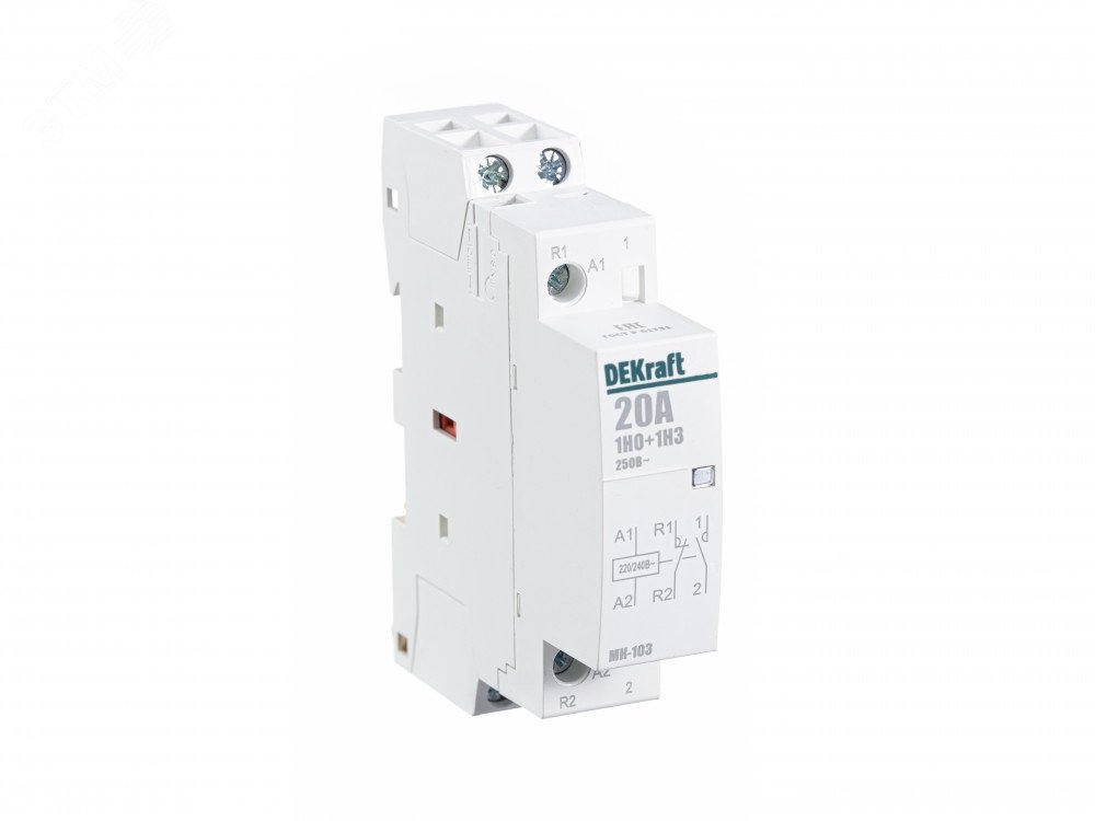 Модульный контактор 1НО+1НЗ 20А 230В МК-103 C2 18058DEK DEKraft