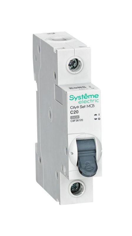 City9 Set Автоматический выключатель (АВ) С 20А 1P 6kA 230В (12шт) C9F36120 Systeme Electric