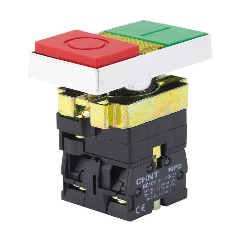 Кнопка двойная NP2-BW8465 1НО+1НЗ AC 230В(LED) IP40 574789 Chint