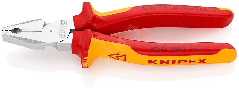 Силовые пассатижи KN-0206180 Knipex