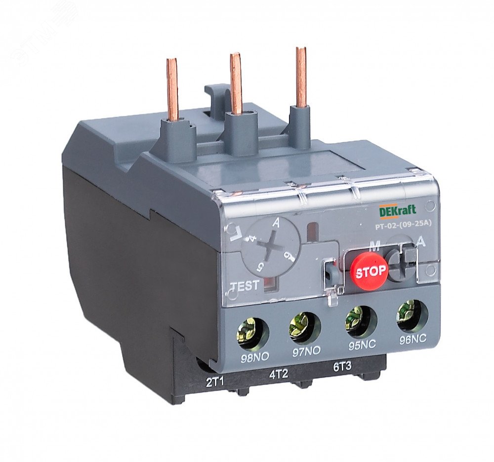 Реле тепловое для контакторов 09А-25А 7.0А-10А 23165DEK DEKraft