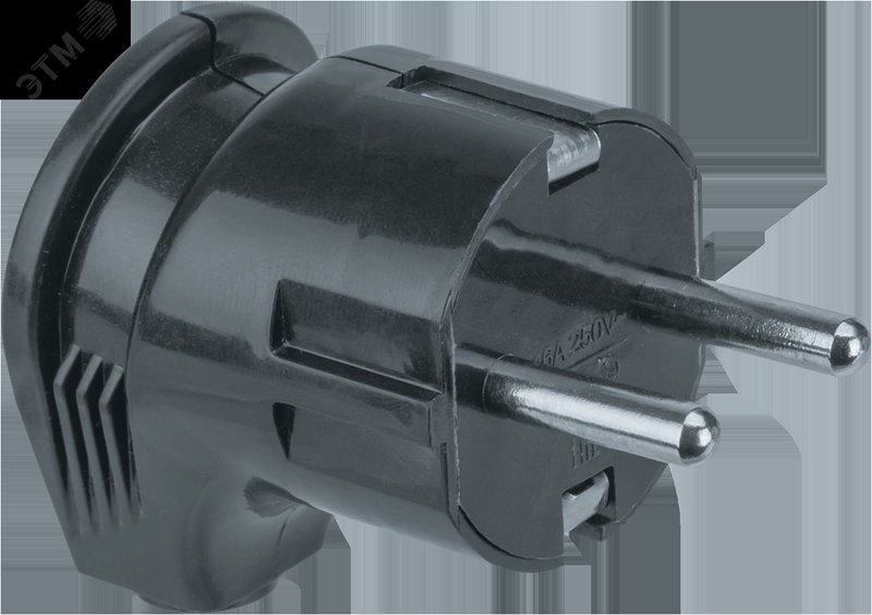 Вилка Navigator 61 363 NCA-PL04-16A-E-BL угловая с заземлением черная 20655 Navigator