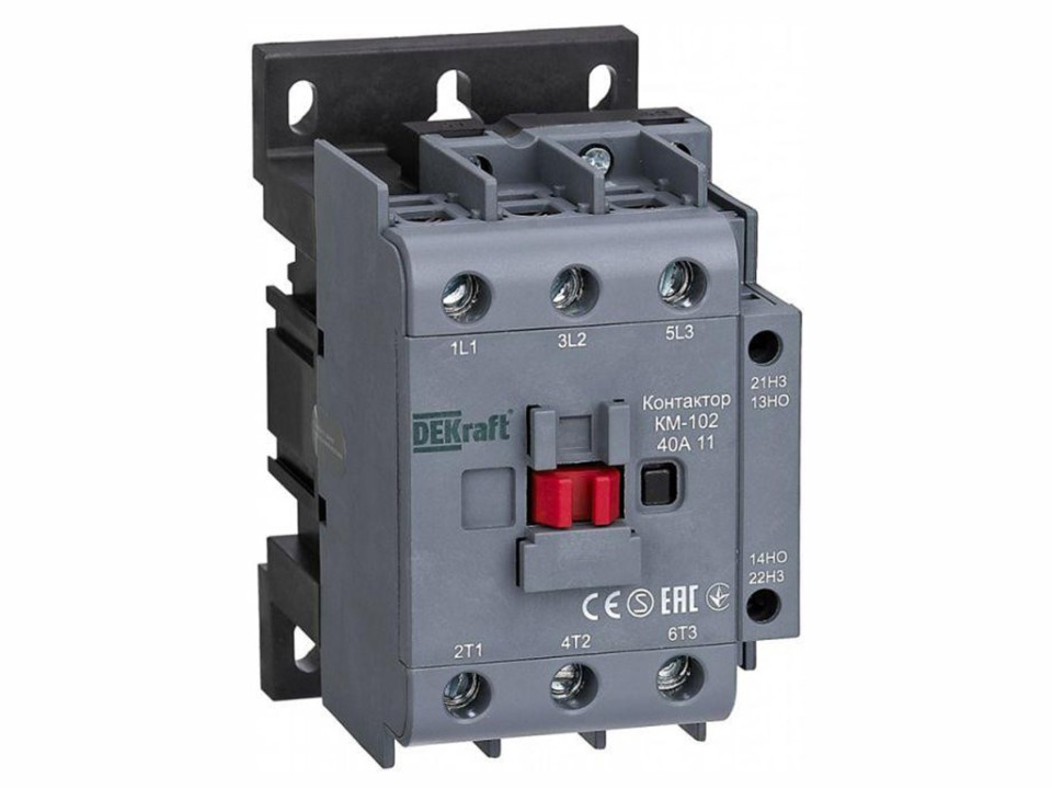 Контактор КМ-102 3п 40А кат. 230В AC 1НО DEKraft